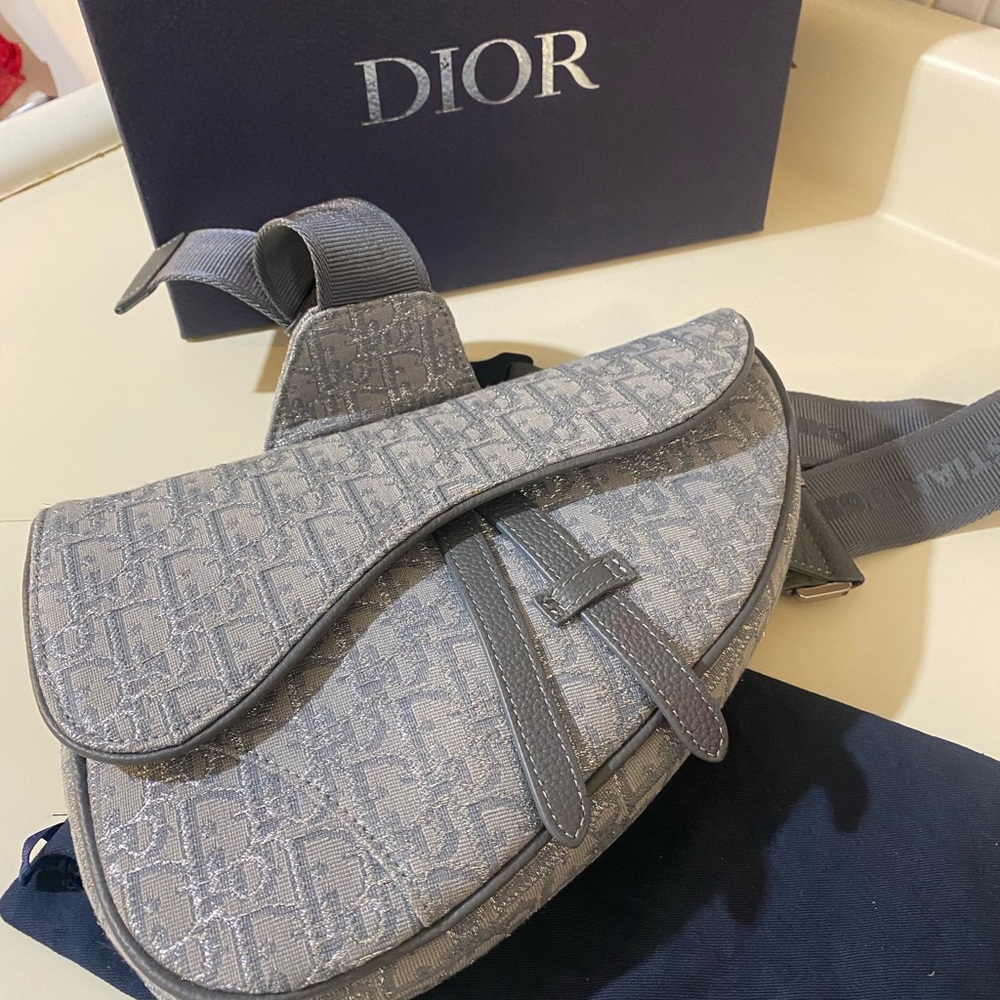 Christian Dior Saddle Diamond Shoulder Bag